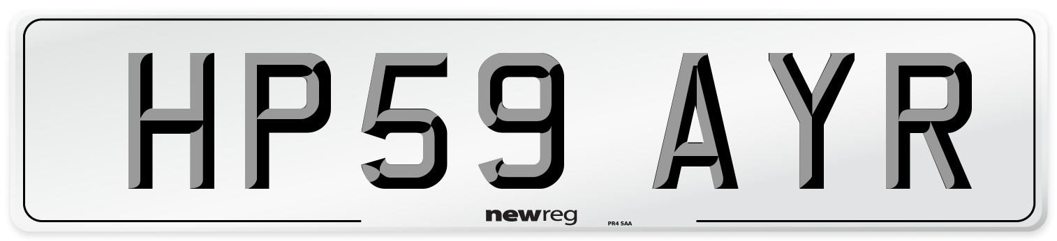 HP59 AYR Number Plate from New Reg